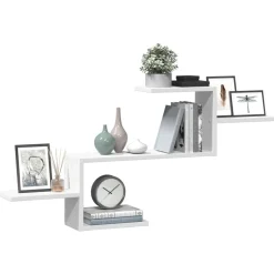 vidaXL Wandschap 104x15x49 cm bewerkt hout wit