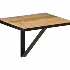 vidaXL Wandschap 40x30x32 cm massief mangohout en ijzer