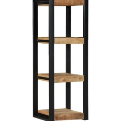 vidaXL Wandschap 35x35x100 cm massief ruw mangohout