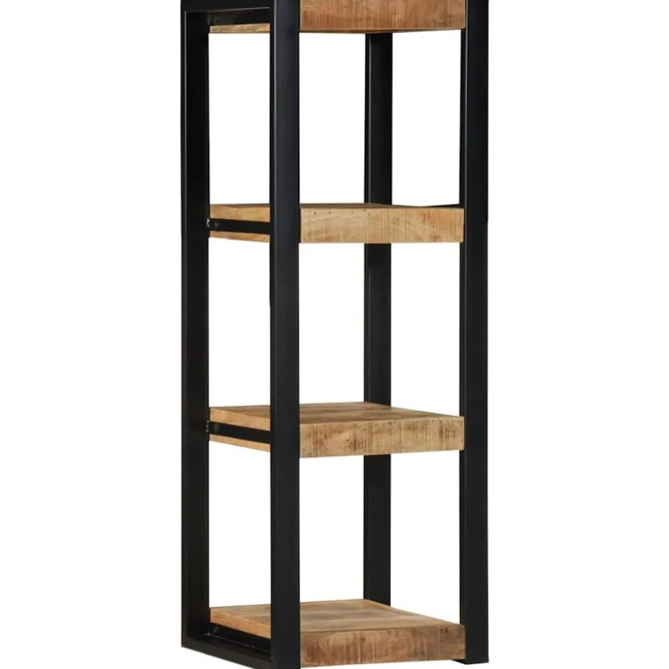 vidaXL Wandschap 35x35x100 cm massief ruw mangohout