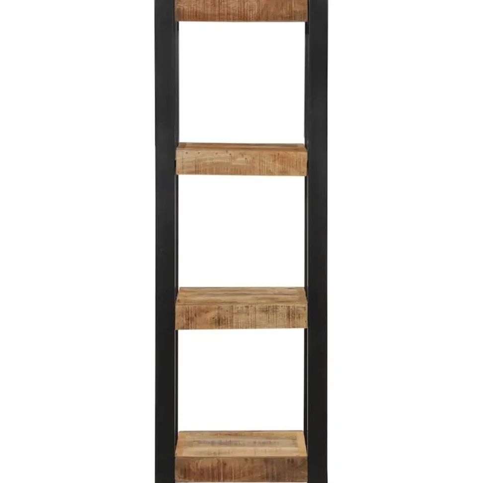 vidaXL Wandschap 35x35x100 cm massief ruw mangohout