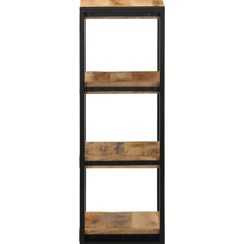 vidaXL Wandschap 35x35x100 cm massief ruw mangohout