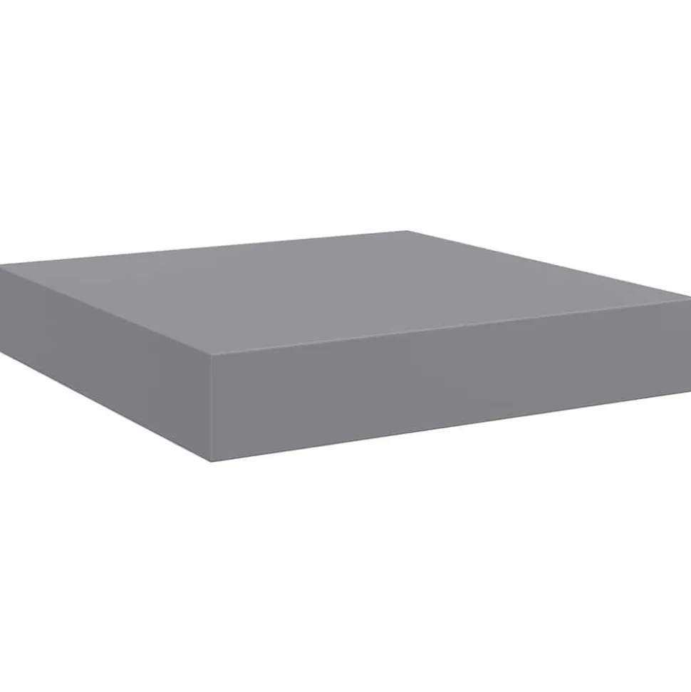 vidaXL Wandschap zwevend 23x23,5x3,8 cm MDF grijs