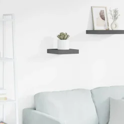 vidaXL Wandschap zwevend 23x23,5x3,8 cm MDF hoogglans grijs