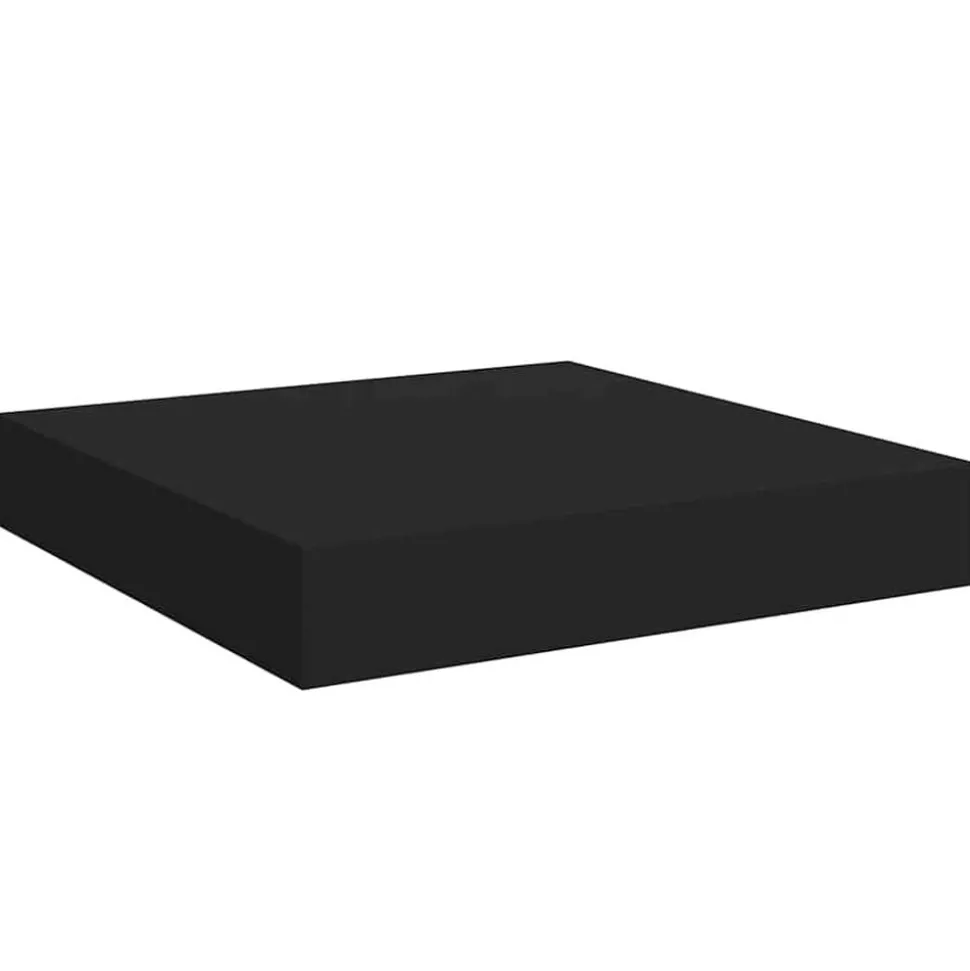 vidaXL Wandschap zwevend 23x23,5x3,8 cm MDF zwart