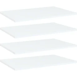 vidaXL Wandschappen 4 st 60x40x1,5 cm bewerkt hout wit