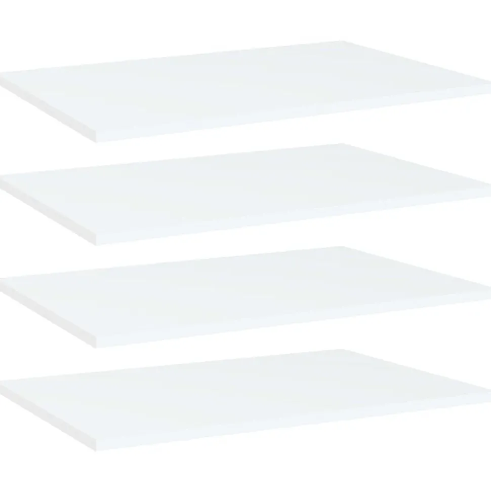 vidaXL Wandschappen 4 st 60x40x1,5 cm bewerkt hout wit