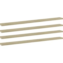 vidaXL Wandschappen 4 st 100x10x1,5 cm spaanplaat sonoma eikenkleurig