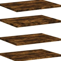 vidaXL Wandschappen 4 st 40x30x1,5 cm bewerkt hout gerookt eikenkleur