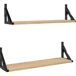 vidaXL Wandschappen 2 st 60x15x15,5 cm sonoma eikenkleurig