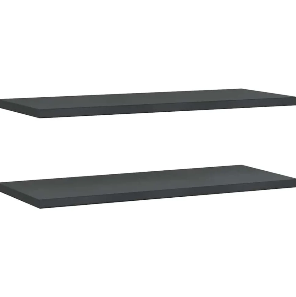 vidaXL Wandschappen 2 st 100x40 cm roestvrijstaal zwart