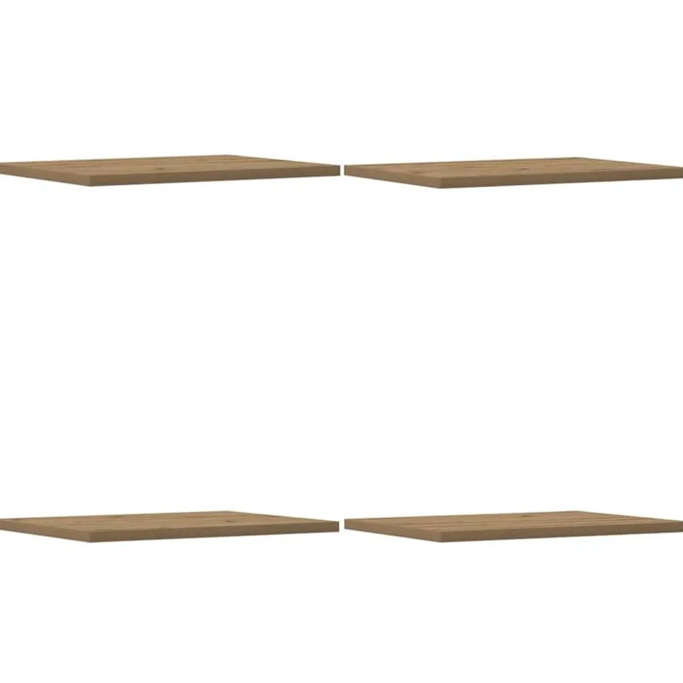 vidaXL Wandschappen 4 st 40x30x1,5 cm bewerkt hout artisanaal eiken