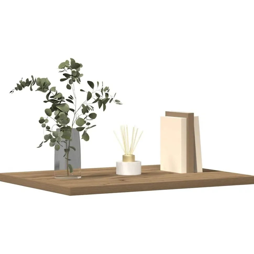 vidaXL Wandschappen 4 st 40x30x1,5 cm bewerkt hout artisanaal eiken