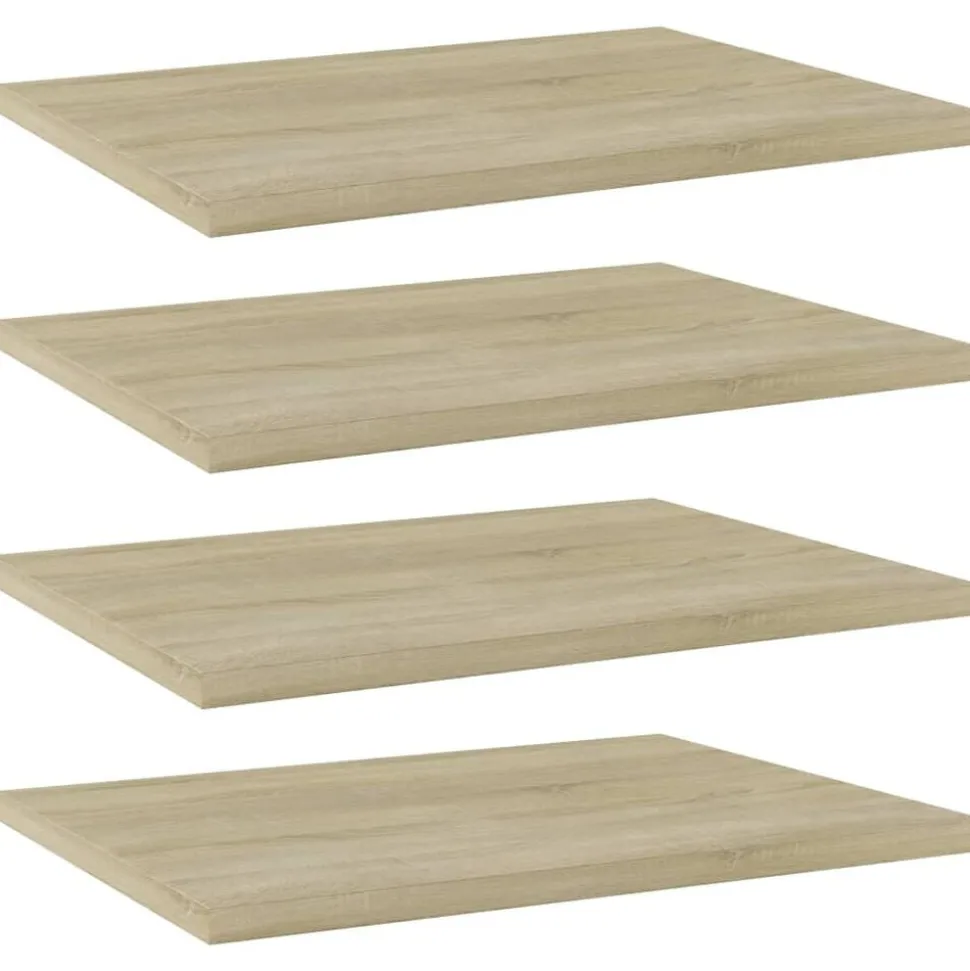 vidaXL Wandschappen 4 st 40x30x1,5 cm bewerkt hout sonoma eikenkleurig