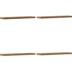 vidaXL Wandschappen 4 st 40x10x1,5 cm bewerkt hout artisanaal eiken