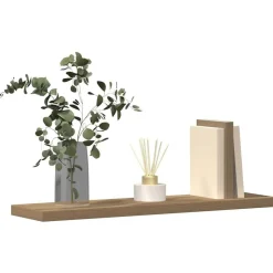vidaXL Wandschappen 4 st 40x10x1,5 cm bewerkt hout artisanaal eiken