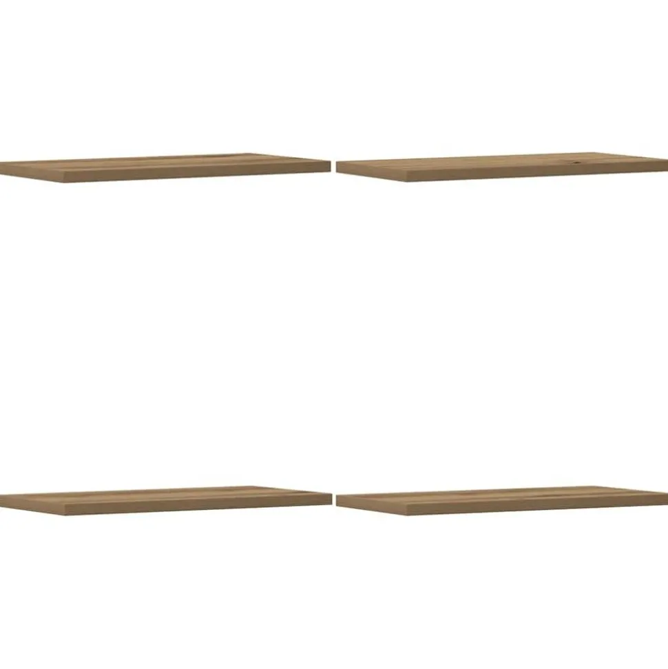 vidaXL Wandschappen 4 st 40x20x1,5 cm bewerkt hout artisanaal eiken