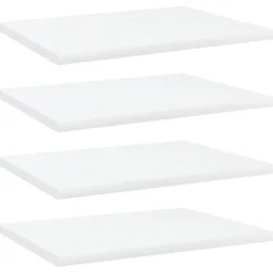 vidaXL Wandschappen 4 st 40x30x1,5 cm bewerkt hout wit