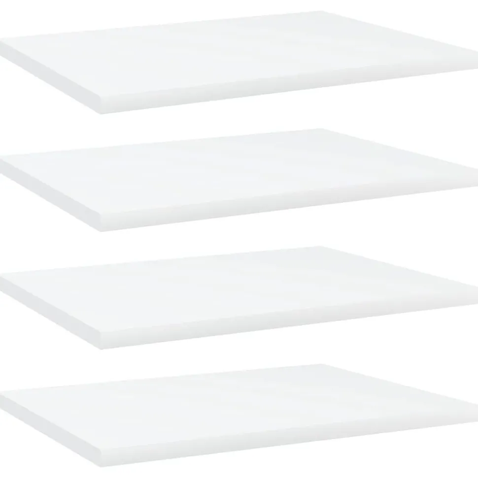 vidaXL Wandschappen 4 st 40x30x1,5 cm bewerkt hout wit