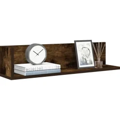 vidaXL Wandschappen 2 st 75x16,5x16,5 cm bewerkt hout gerookt eiken