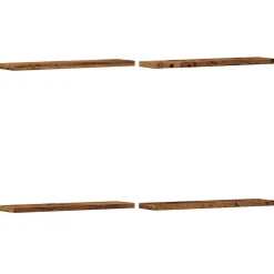 vidaXL Wandschappen 4 st 40x20x1,5 cm bewerkt hout oud houtkleurig