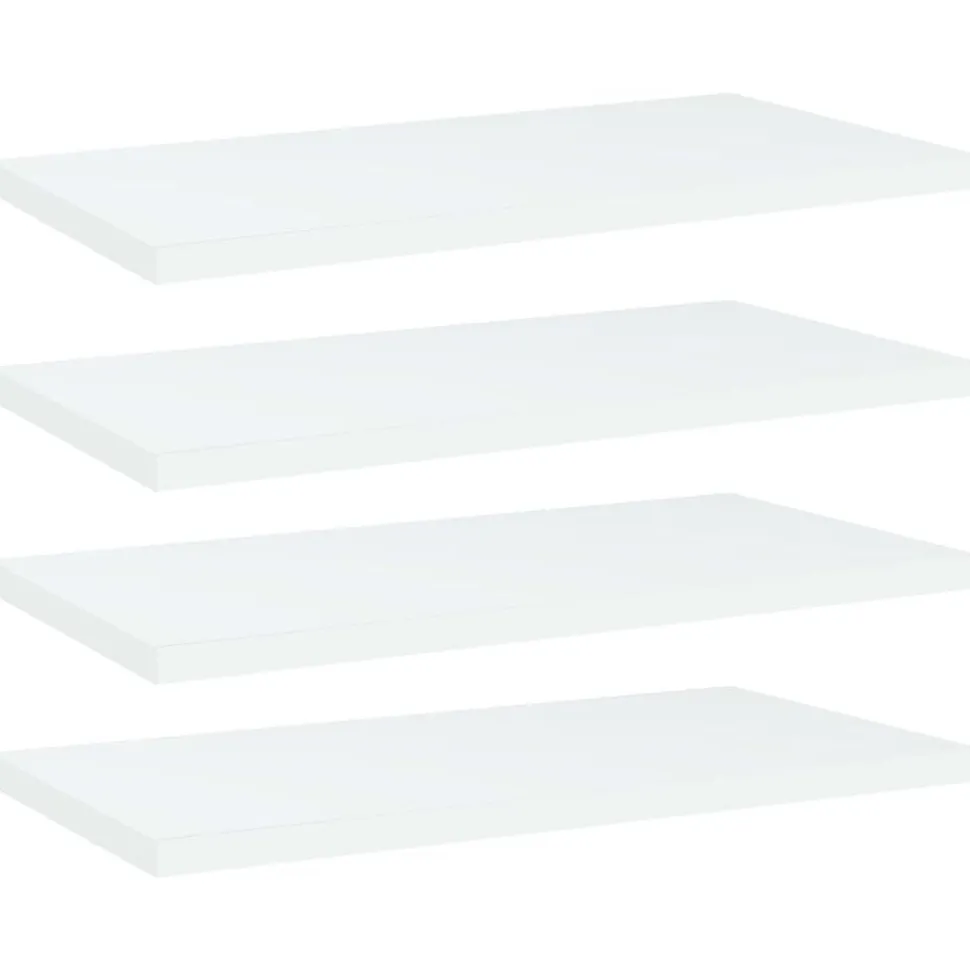 vidaXL Wandschappen 4 st 40x20x1,5 cm bewerkt hout wit