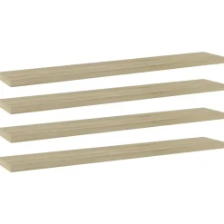 vidaXL Wandschappen 4 st 60x10x1,5 cm spaanplaat sonoma eikenkleurig