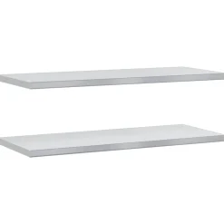 vidaXL Wandschappen 2 st 100x40 cm roestvrijstaal zilverkleurig