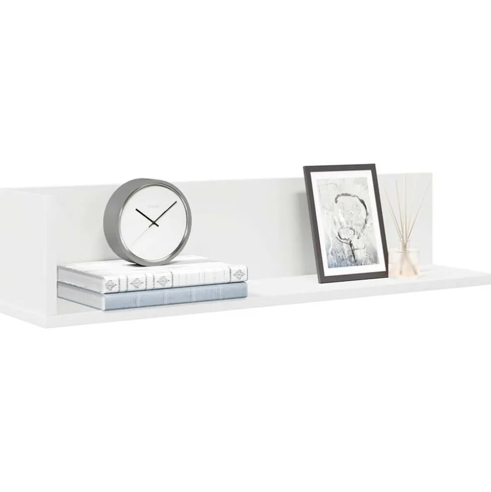 vidaXL Wandschappen 2 st 75x16,5x16,5 cm bewerkt hout wit