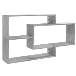 vidaXL Wandschappen 104x20x58,5 cm bewerkt hout betongrijs