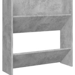 vidaXL Wandschoenenkast 60x18x60 cm spaanplaat betongrijs
