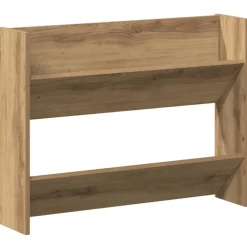 vidaXL Wandschoenenkast 80x18x60 cm bewerkt hout artisanaal eikenkleur