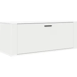 vidaXL Wandschoenenkast 100x35x38 cm bewerkt hout wit