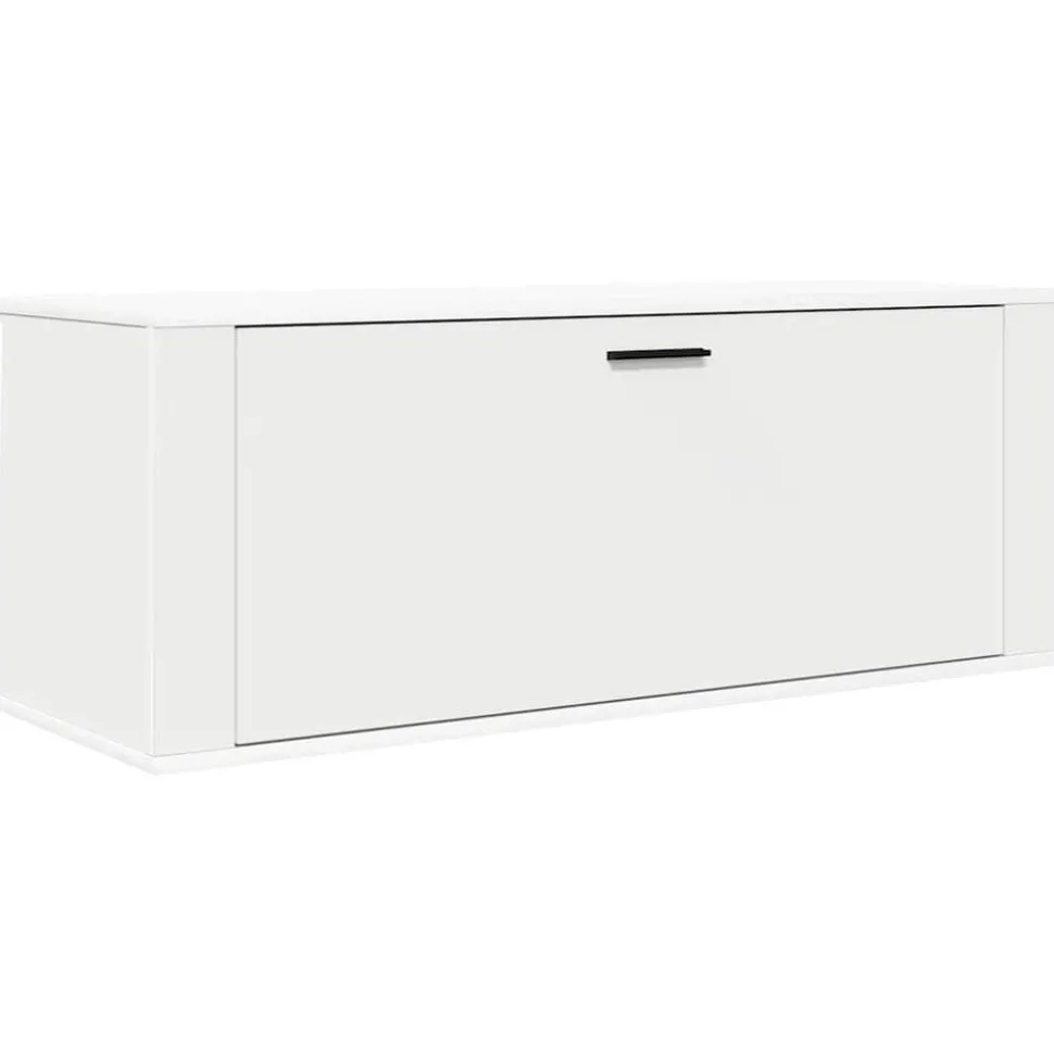 vidaXL Wandschoenenkast 100x35x38 cm bewerkt hout wit