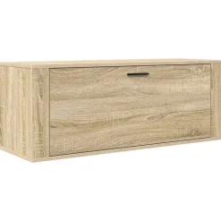 vidaXL Wandschoenenkast 100x35x38 cm bewerkt hout sonoma eiken