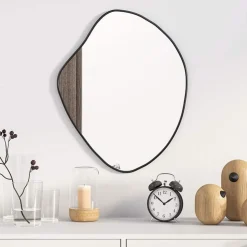 vidaXL Wandspiegel 50x40 cm zwart