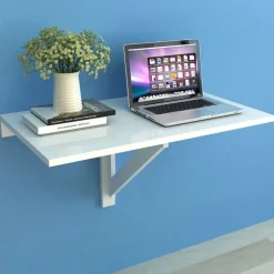 vidaXL Wandtafel inklapbaar 100x60 cm wit