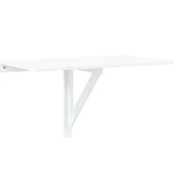 vidaXL Wandtafel inklapbaar 100x60x56 cm bewerkt hout hoogglans wit