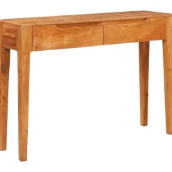 vidaXL Wandtafel met lade Bruin 110 x 30 x 80 cm Massief Acaciahout
