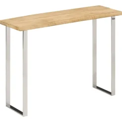 vidaXL Wandtafel met natuurlijke rand 105x33x76 cm massief mangohout