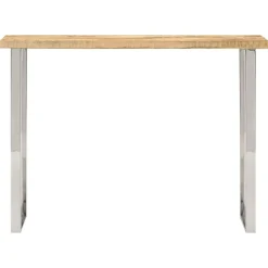 vidaXL Wandtafel met natuurlijke rand 105x33x76 cm massief mangohout