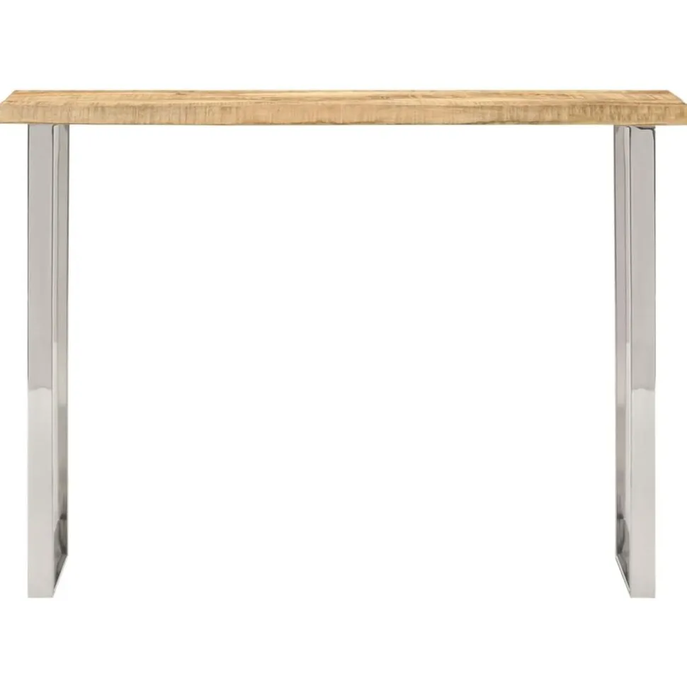 vidaXL Wandtafel met natuurlijke rand 105x33x76 cm massief mangohout