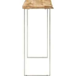 vidaXL Wandtafel met natuurlijke rand 105x33x76 cm massief mangohout