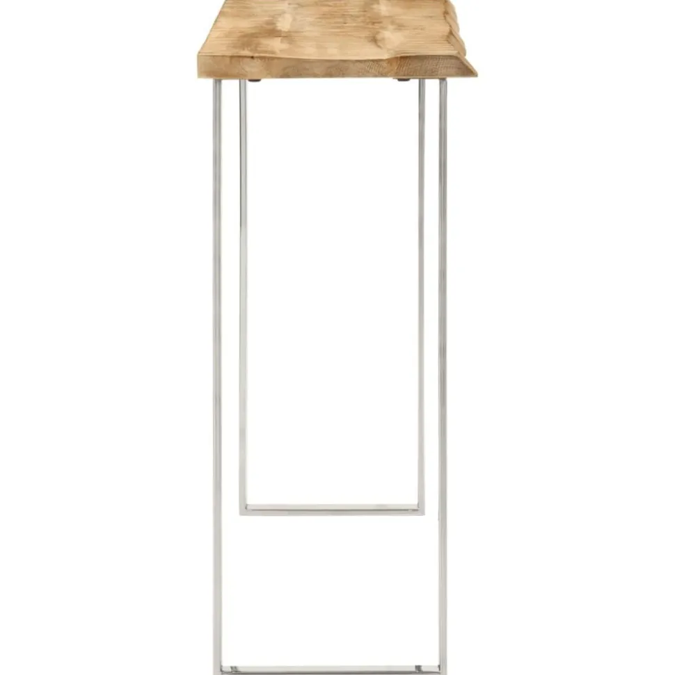 vidaXL Wandtafel met natuurlijke rand 105x33x76 cm massief mangohout