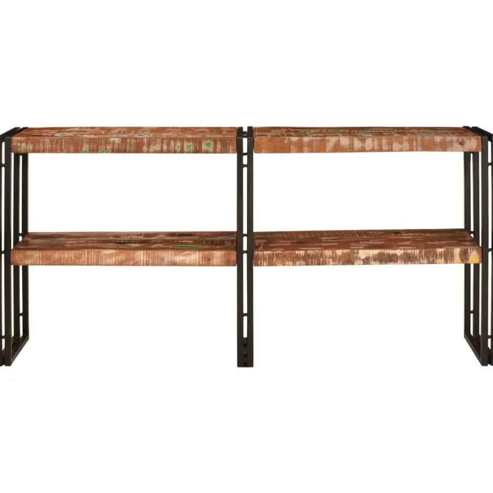 vidaXL Wandtafel Multikleur 160 x 33 x 75 cm Massief Gerecycled Hout