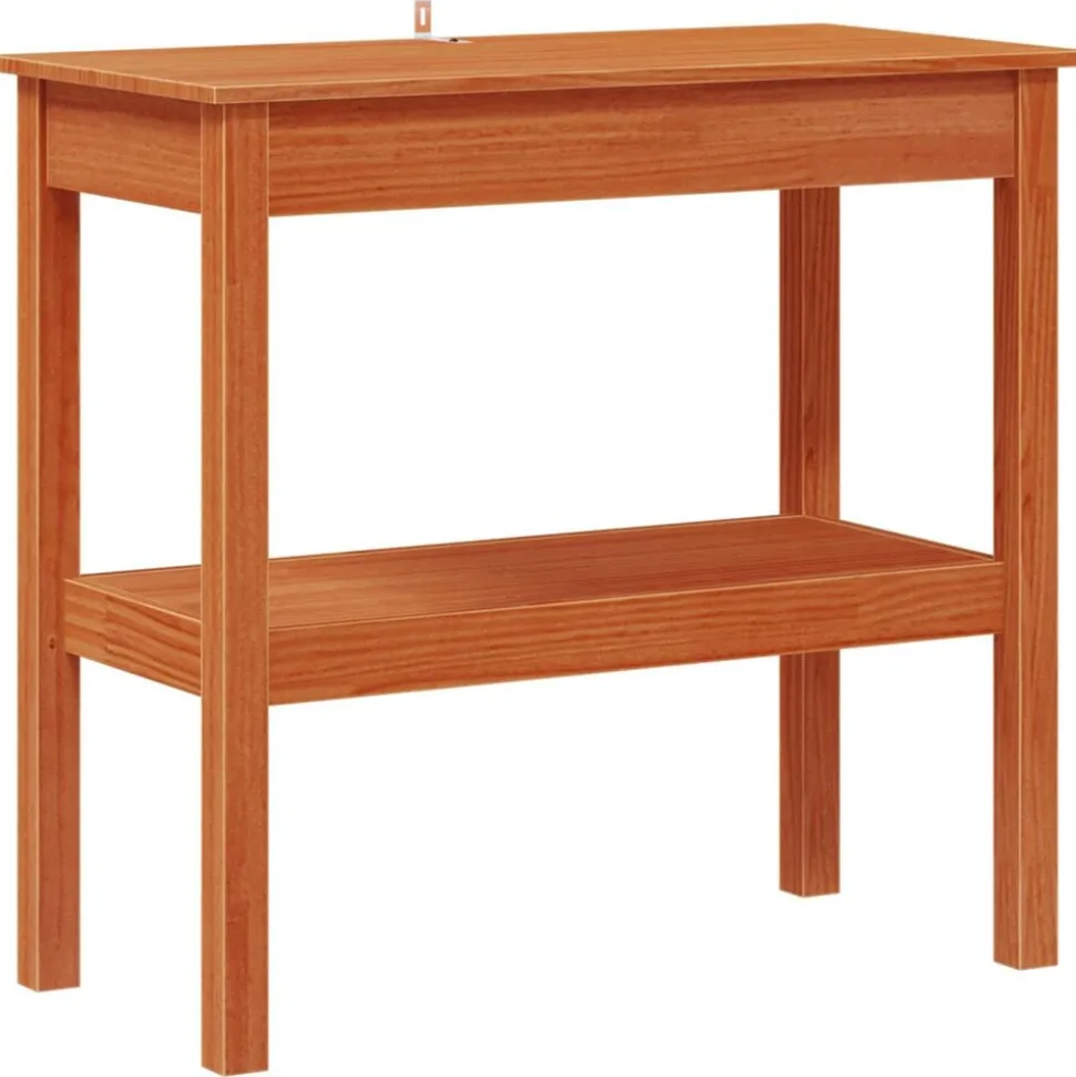 vidaXL Wandtafel Waskleur Bruin 80 x 40 x 75 cm Massief grenenhout