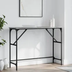 vidaXL Wandtafel 100x32x75 cm bewerkt hout grijs sonoma eikenkleurig