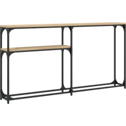 vidaXL Wandtafel 145x22,5x75 cm bewerkt hout sonoma eikenkleurig