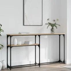 vidaXL Wandtafel 145x22,5x75 cm bewerkt hout sonoma eikenkleurig