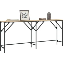 vidaXL Wandtafel 180x29x75 cm bewerkt hout sonoma eikenkleurig